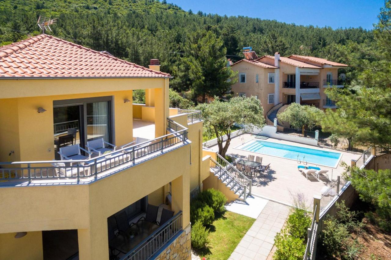 Louloudis Pool Villa Skala Rachoni  Ngoại thất bức ảnh