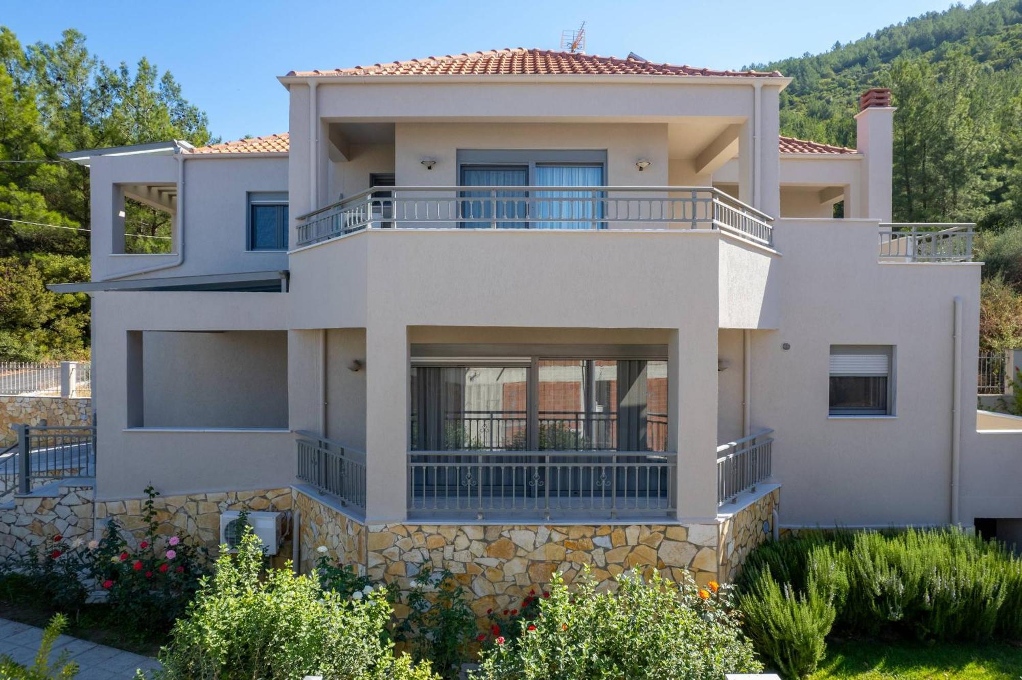 Louloudis Pool Villa Skala Rachoni  Ngoại thất bức ảnh