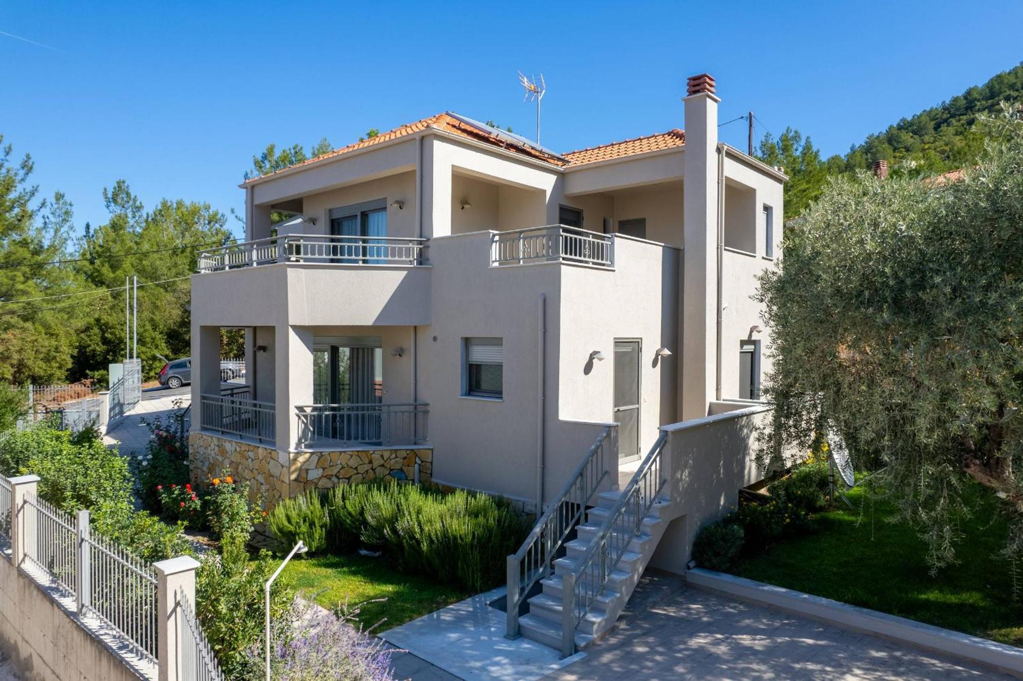 Louloudis Pool Villa Skala Rachoni  Ngoại thất bức ảnh