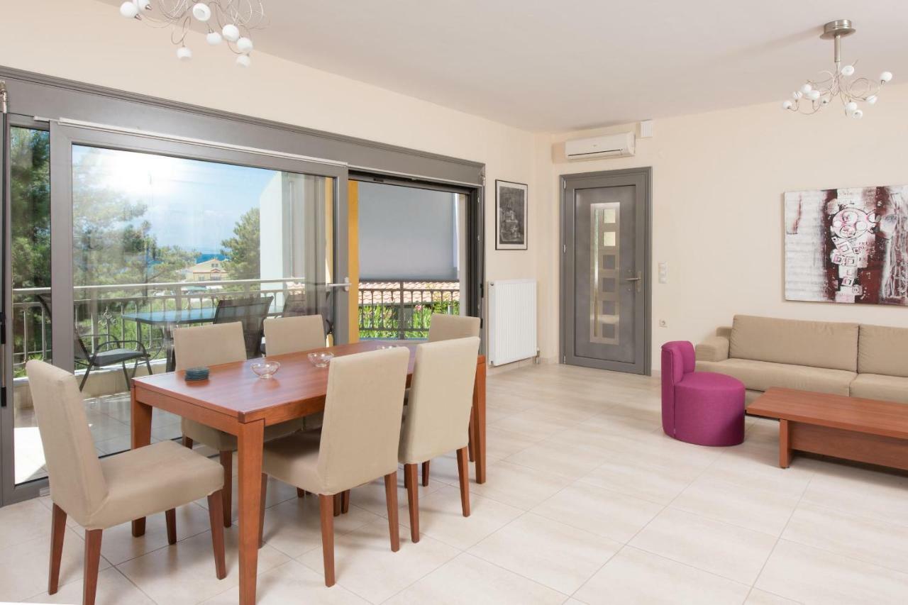 Louloudis Pool Villa Skala Rachoni  Ngoại thất bức ảnh